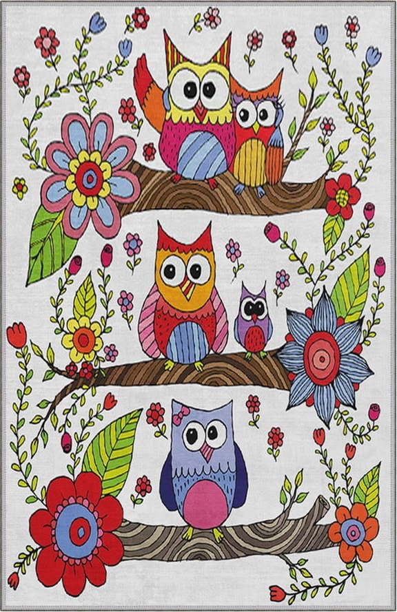 Dětský protiskluzový koberec Conceptum Hypnose Owls