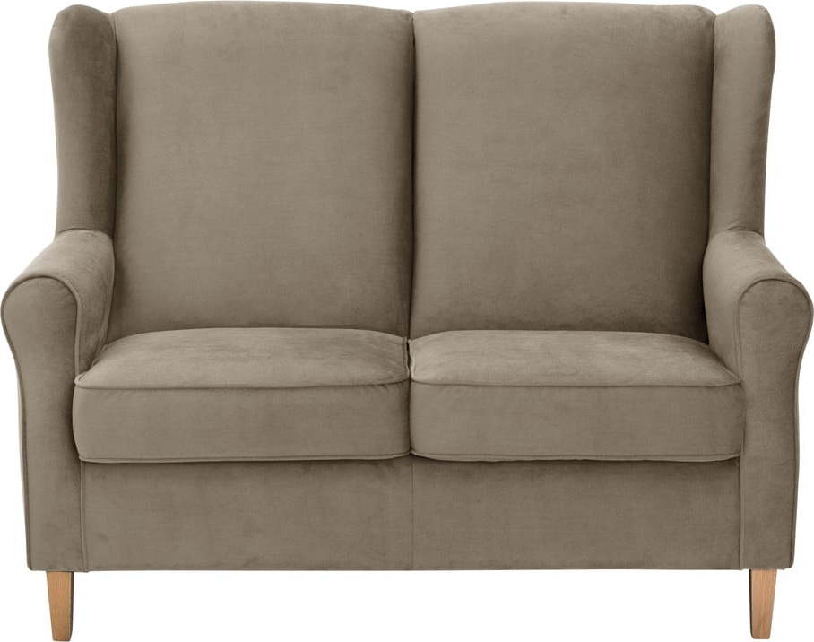 Hnědá sametová pohovka Max Winzer Lorris