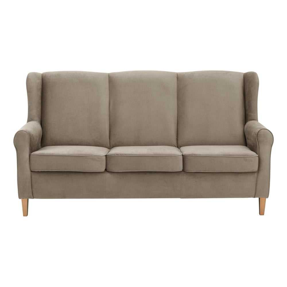 Hnědá sametová pohovka Max Winzer Lorris