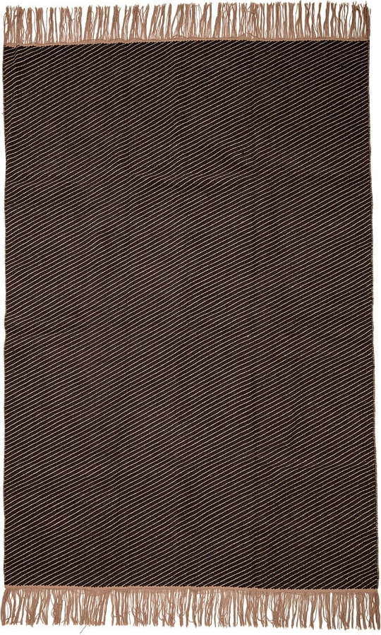 Hnědý koberec Bloomingville Fringe