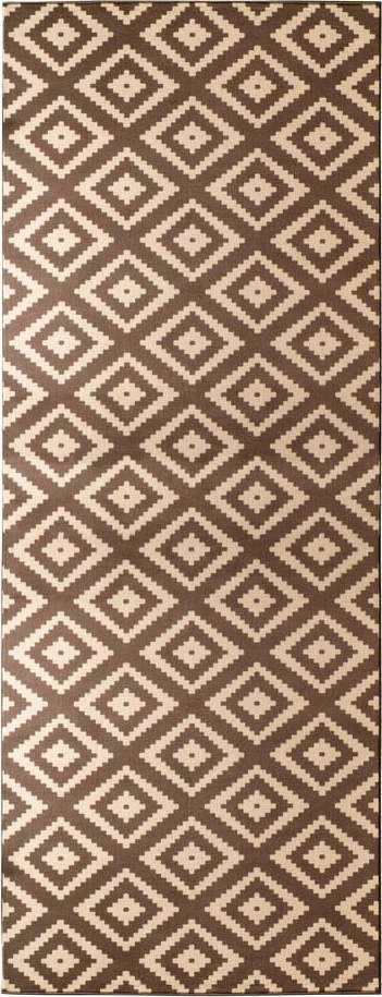 Hnědý koberec běhoun 200x80 cm Diamond - Hanse Home Hanse Home