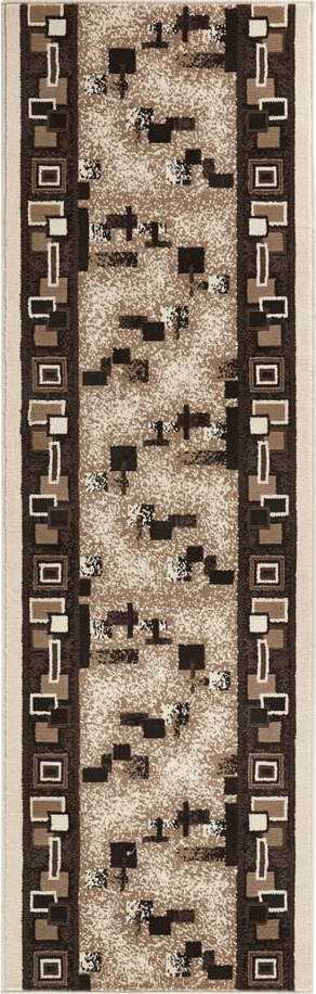 Hnědý koberec běhoun 250x80 cm Cube - Hanse Home Hanse Home