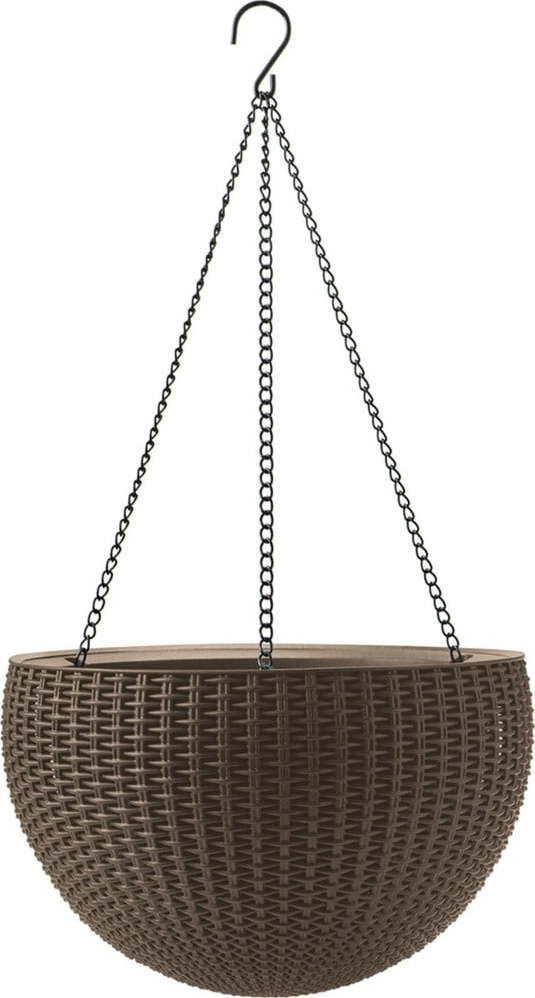 Hnědý závěsný květináč Keter Planter