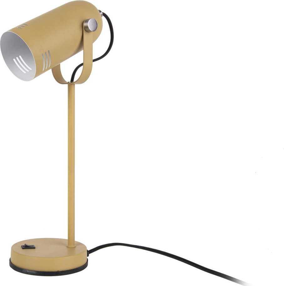 Hořčicově žlutá stolní lampa Leitmotiv Husk Leitmotiv