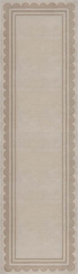 Koberec běhoun v přírodní barvě 230x80 cm Scallop - Flair Rugs Flair Rugs