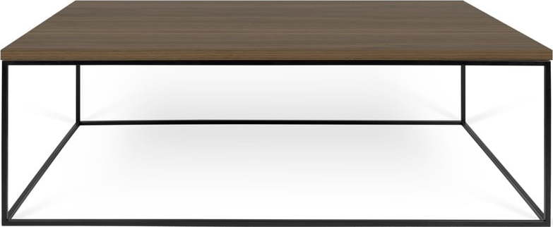 Konferenční stolek s deskou v dekoru ořechu a černýma nohama TemaHome Gleam TemaHome