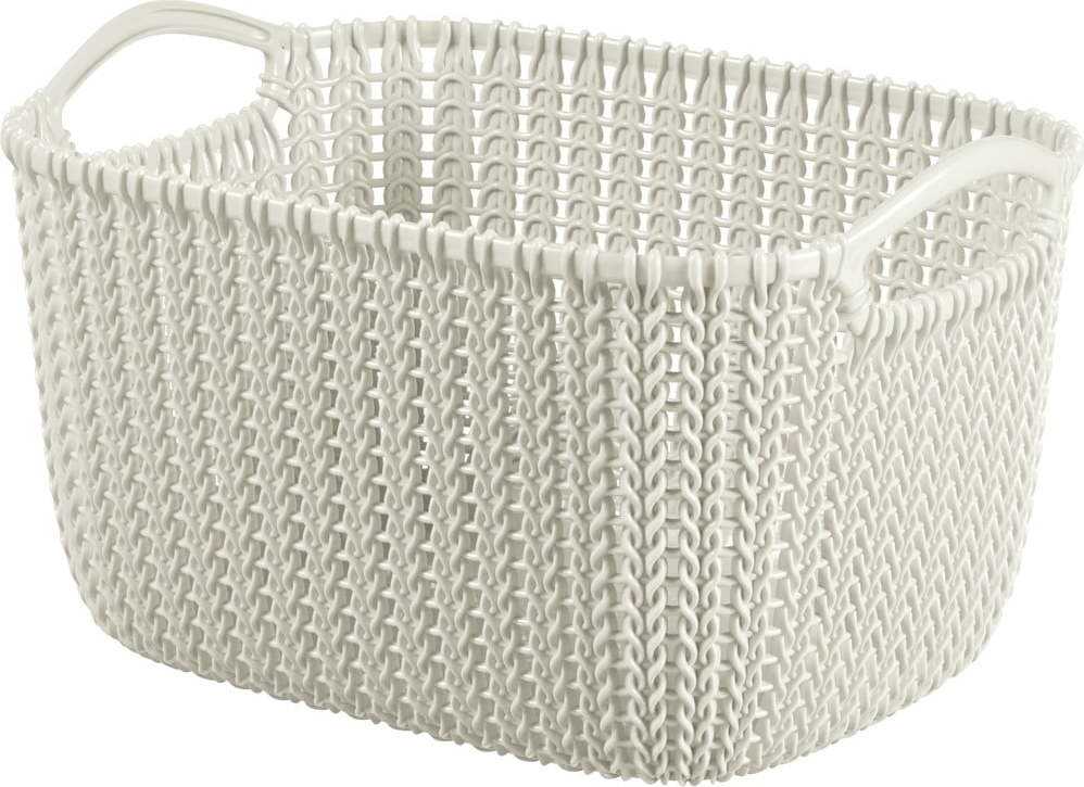 Krémový úložný koš Curver Medium Curver