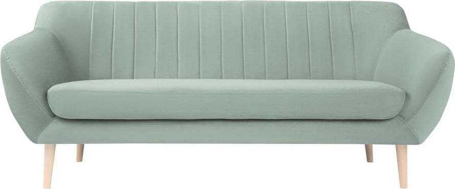 Mentolově zelená sametová pohovka Mazzini Sofas Sardaigne