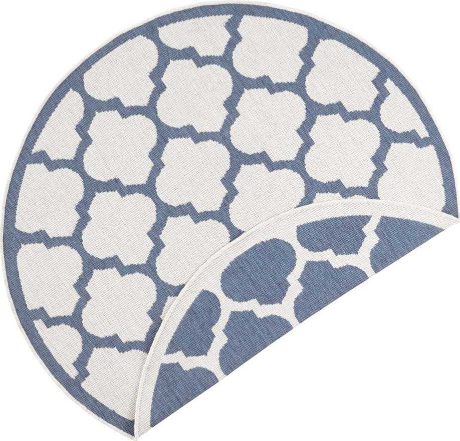 Modro-krémový venkovní koberec NORTHRUGS Palermo