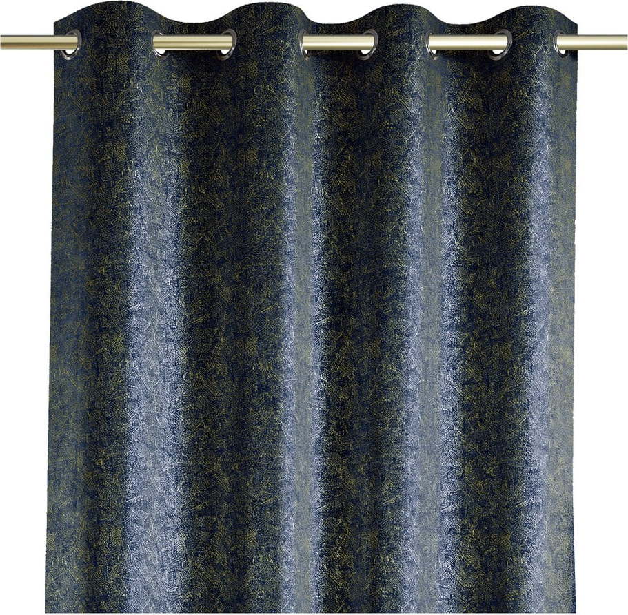 Modrý závěs se sametovým povrchem AmeliaHome Veras