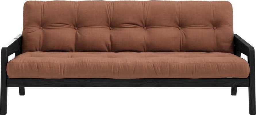 Oranžová/hnědá rozkládací pohovka 204 cm Grab - Karup Design Karup Design