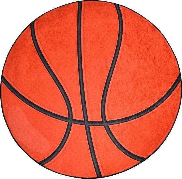 Oranžový dětský protiskluzový koberec Conceptum Hypnose Basketball