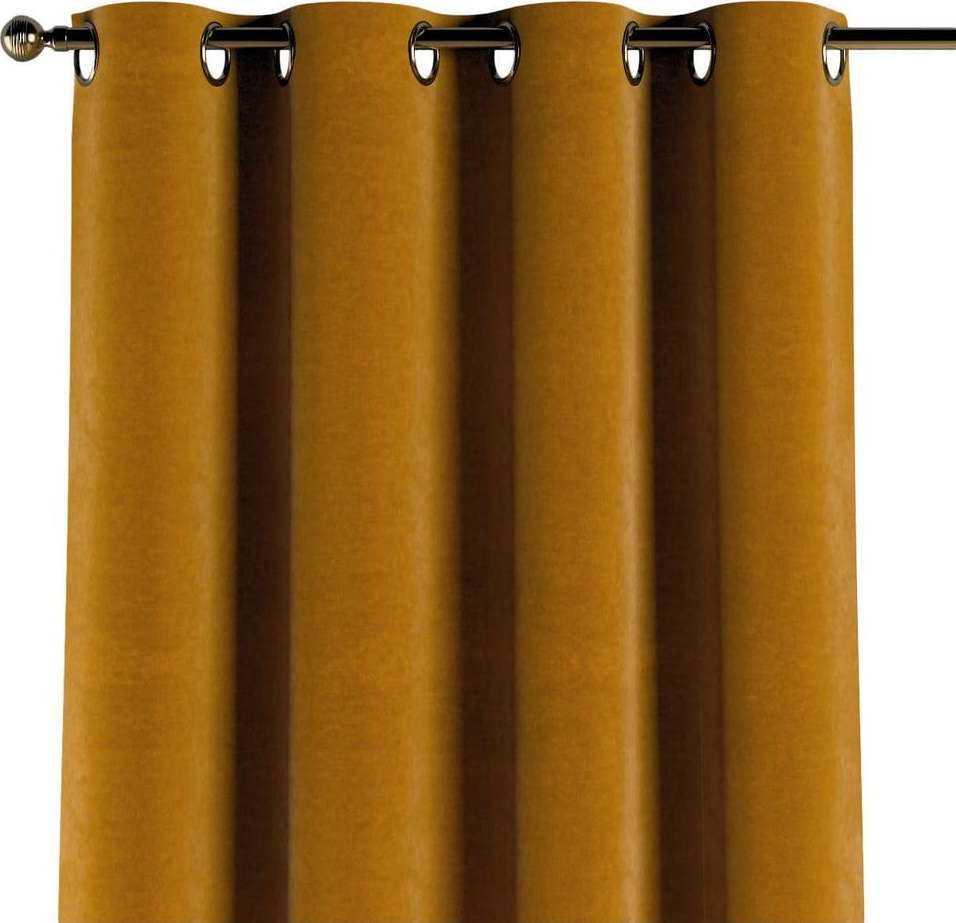Oranžový závěs 260x130 cm Posh Velvet - Yellow Tipi Yellow Tipi