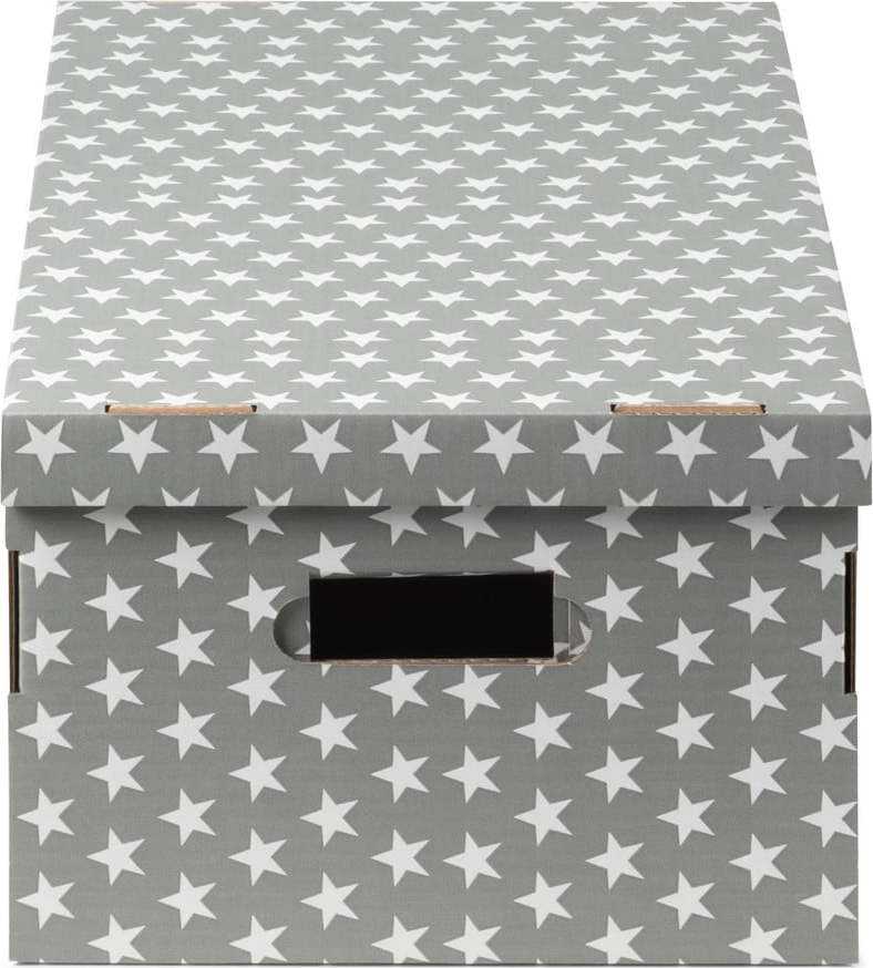 Papírové úložné boxy v sadě 2 ks s víkem Stars - Compactor Compactor