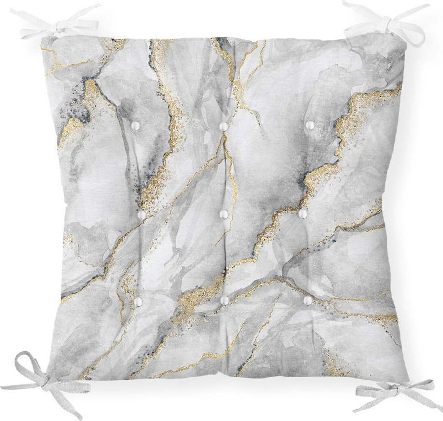 Podsedák na židli Minimalist Cushion Covers Marble Gray Gold