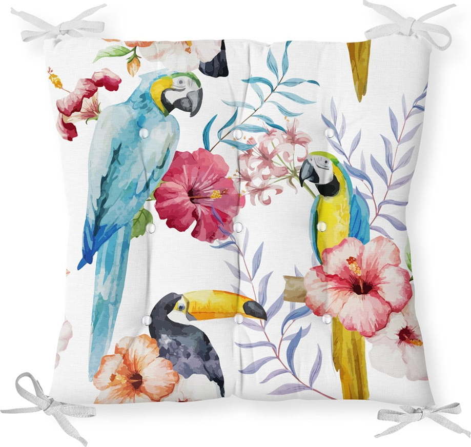 Podsedák s příměsí bavlny Minimalist Cushion Covers Jungle Birds