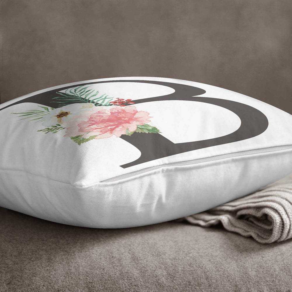 Povlak na polštář Minimalist Cushion Covers Floral Alphabet B
