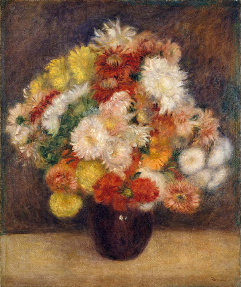 Reprodukce obrazu Auguste Renoir - Bouquet of Chrysanthemums