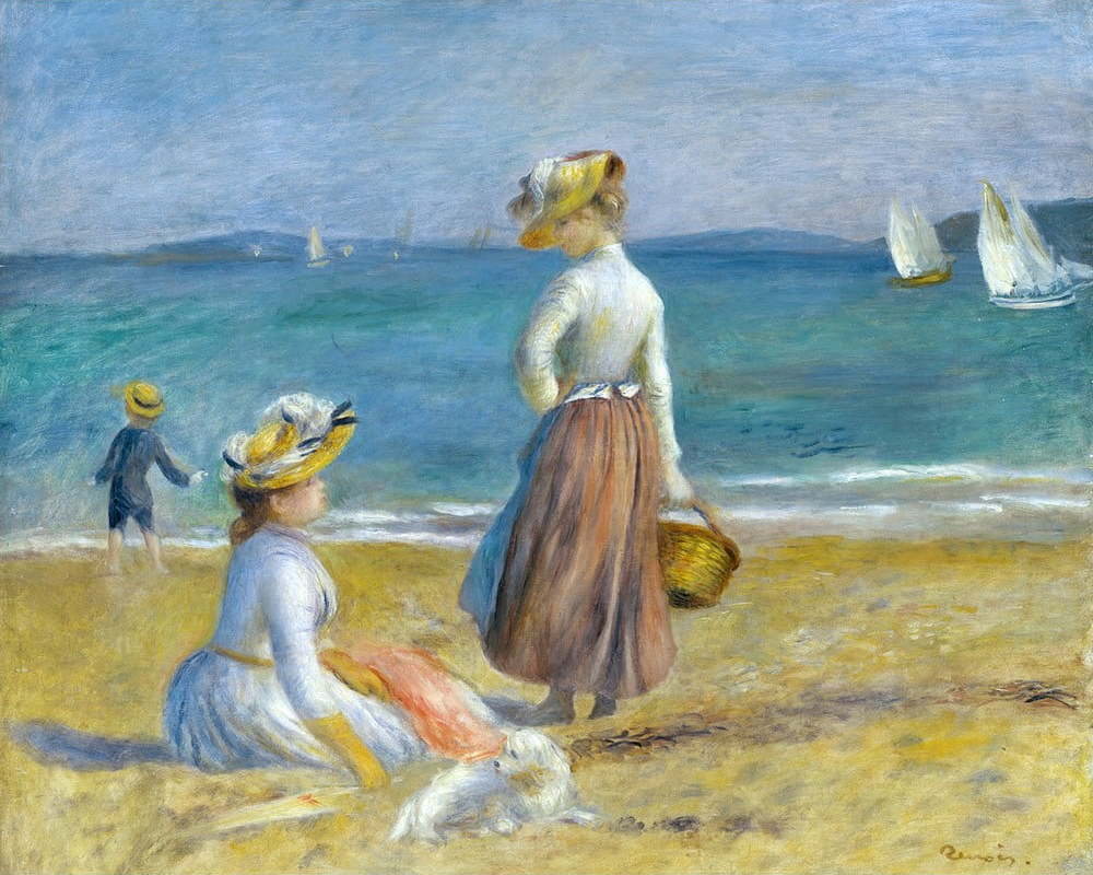 Reprodukce obrazu Auguste Renoir - Figures on the Beach