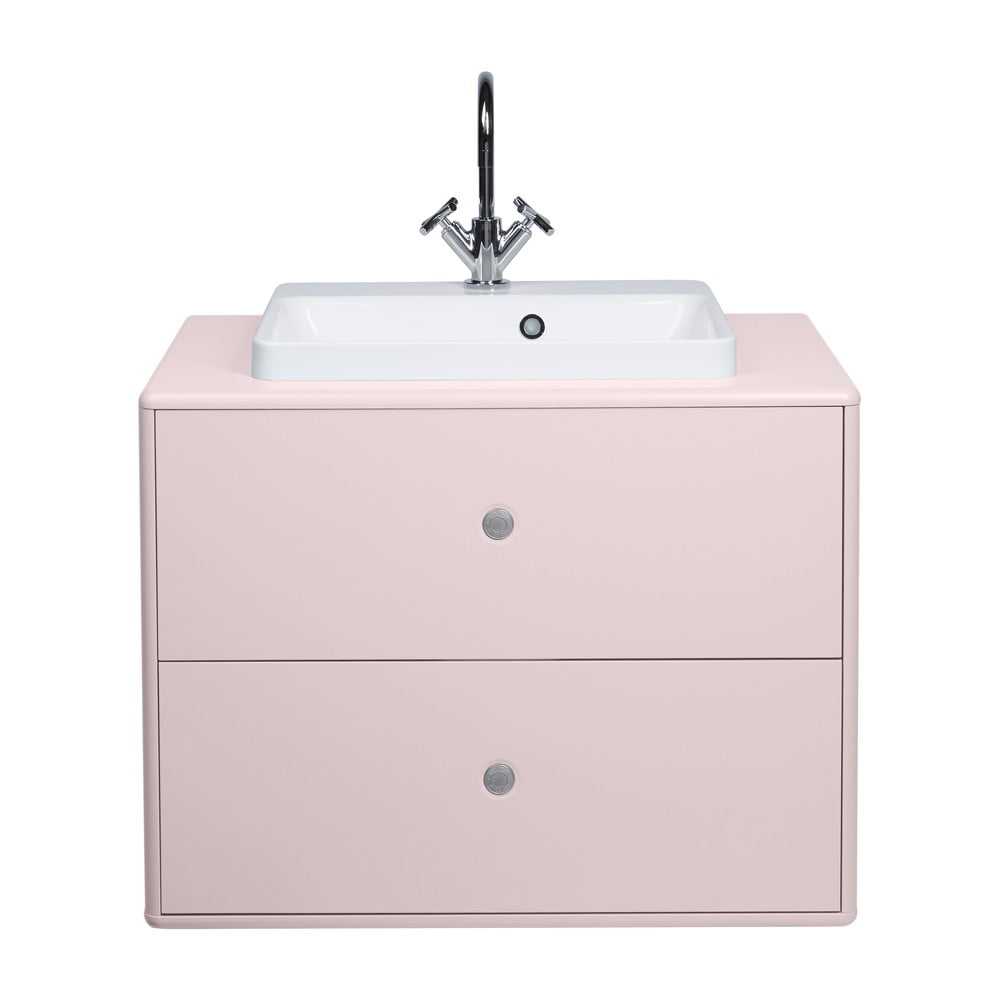 Růžová skříňka s umyvadlem bez baterie 80x62 cm Color Bath - Tom Tailor for Tenzo Tom Tailor