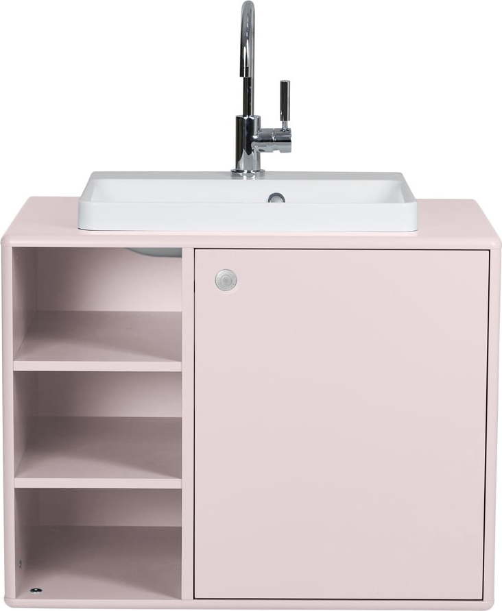 Růžová skříňka s umyvadlem bez baterie 80x62 cm Color Bath - Tom Tailor for Tenzo Tom Tailor