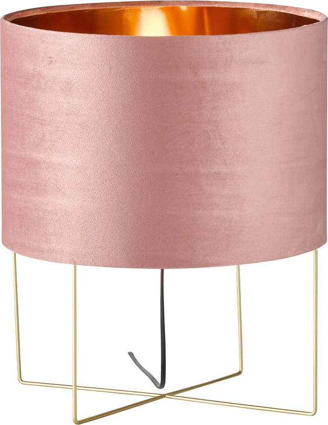 Růžová stolní lampa Fischer & Honsel Aura