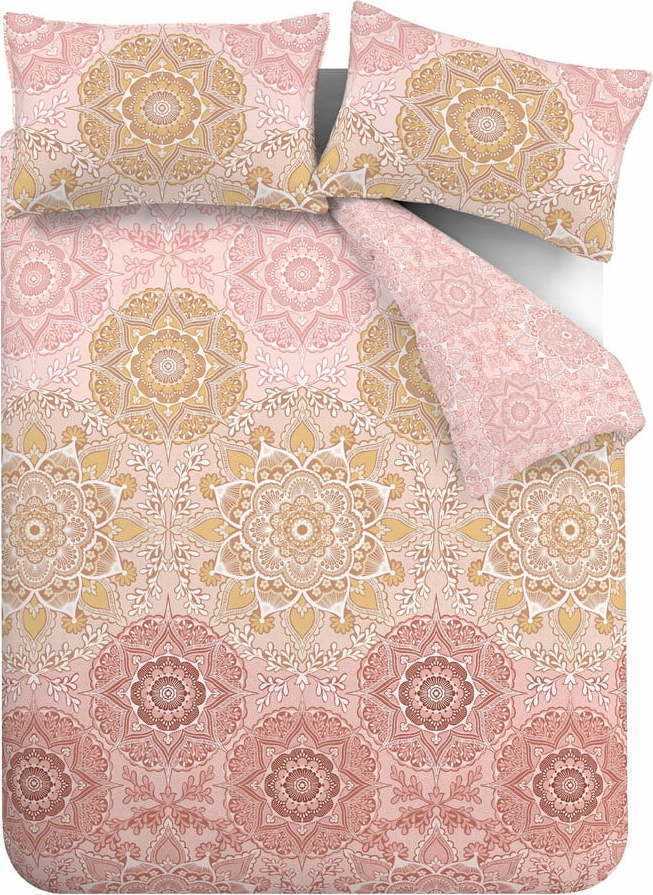 Růžové bavlněné povlečení Pineapple Elephant Menara