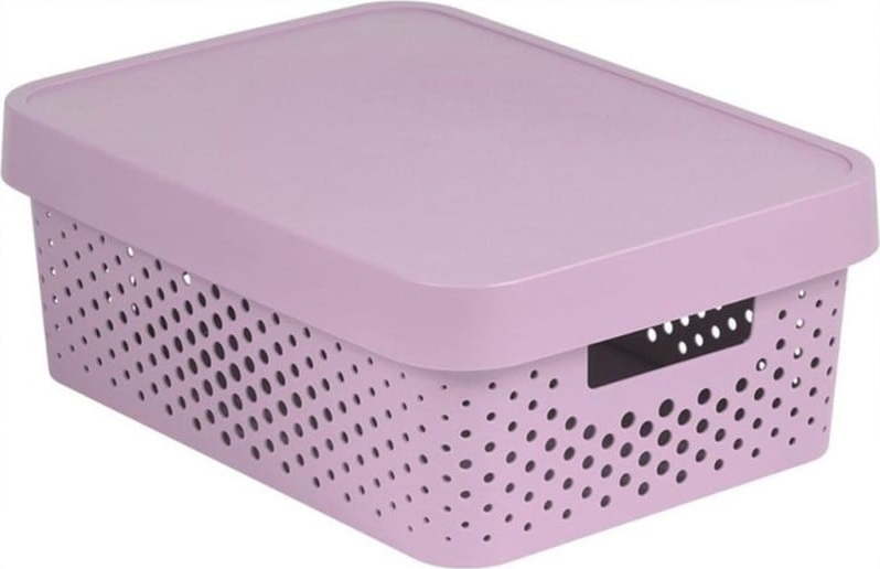 Růžový úložný box Curver Simpla Lungo Holes Curver