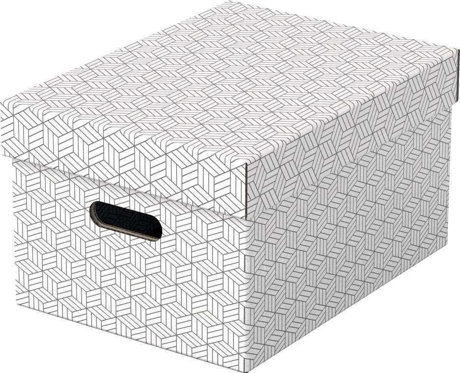 Sada 3 bílých úložných boxů Esselte Home