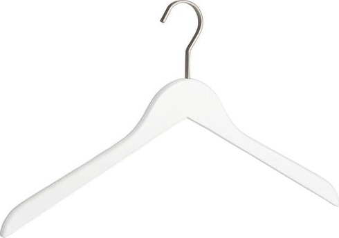 Sada 4 bílých dřevěných ramínek na oblečení Wenko Hanger Blanca WENKO
