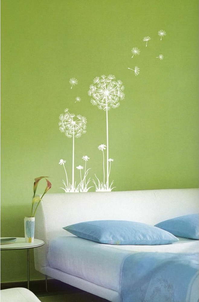 Sada nástěnných samolepek Ambiance Dandelion Flowers Stickers Ambiance