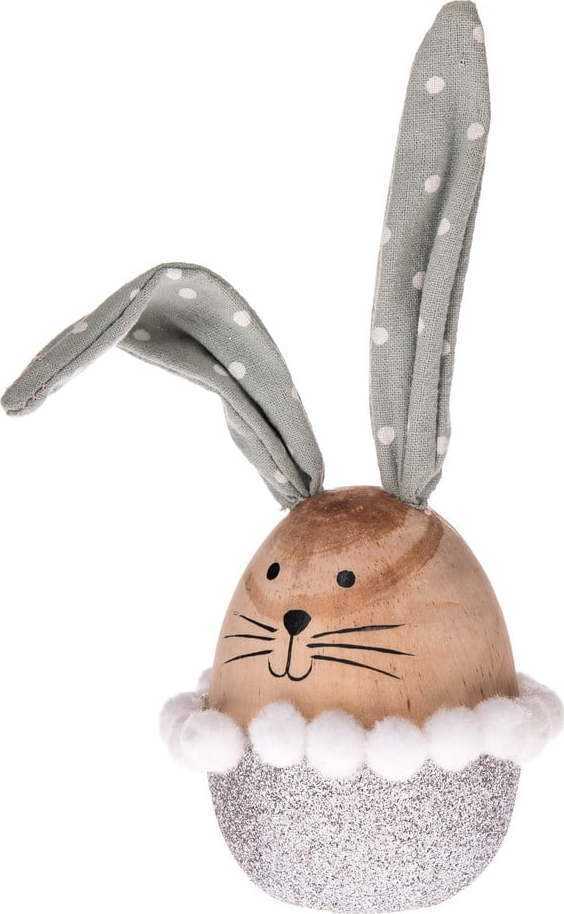 Šedá dřevěná velikonoční dekorace Dakls Bunny Dakls