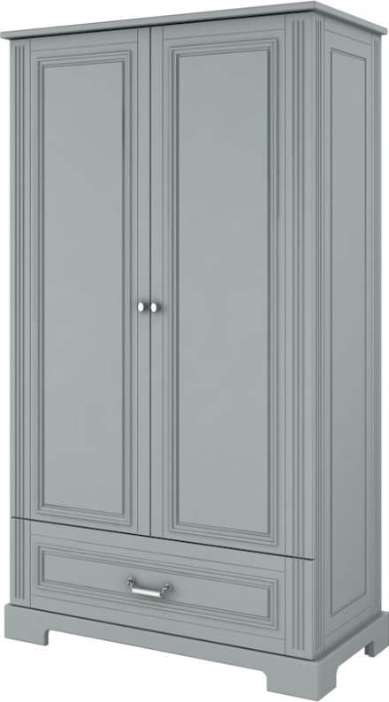 Šedá dvoudveřová šatní skříň BELLAMY Ines BELLAMY
