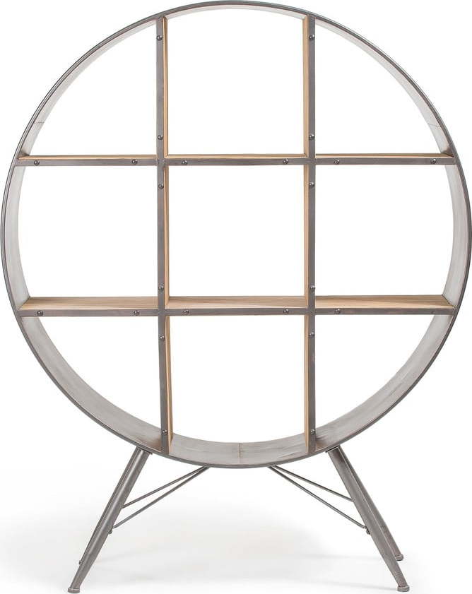 Šedá knihovna v dekoru jedle 120x152 cm Helia - Kave Home Kave Home