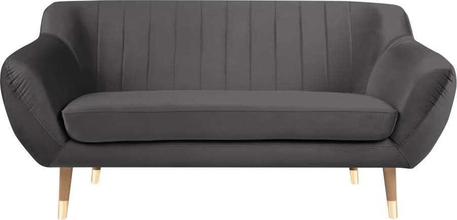 Šedá sametová pohovka Mazzini Sofas Benito