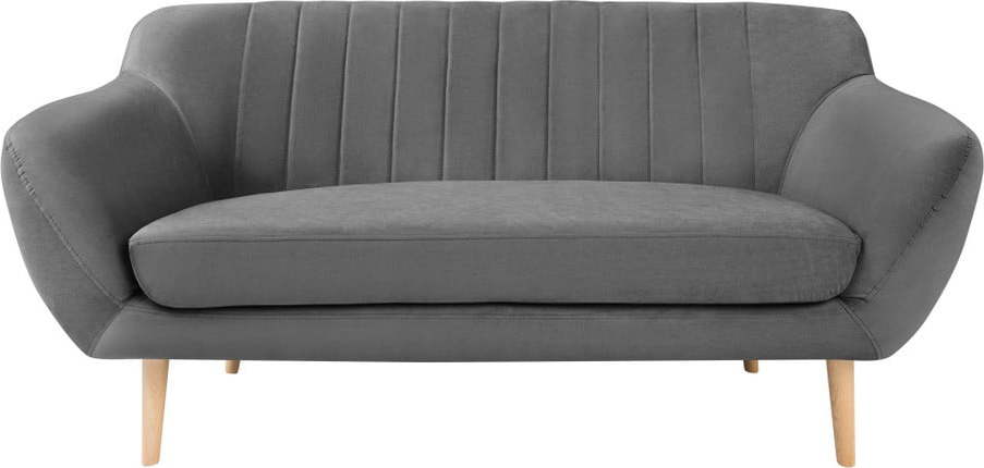 Šedá sametová pohovka Mazzini Sofas Sardaigne