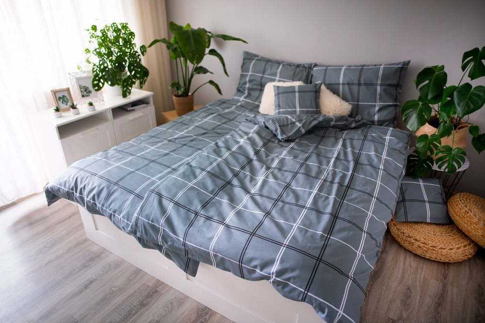 Šedé bavlněné povlečení na jednolůžko Cotton House Dita