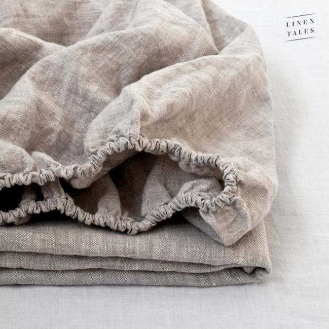 Šedé lněné prostěradlo 200x140 cm - Linen Tales Linen Tales
