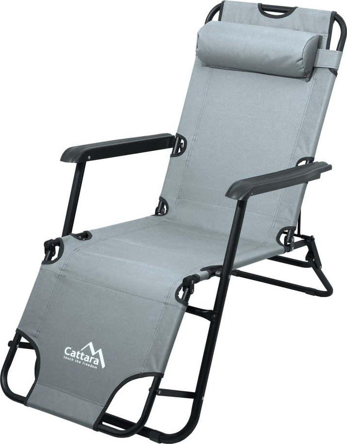 Šedé zahradní lehátko Cattara Comfort Cattara