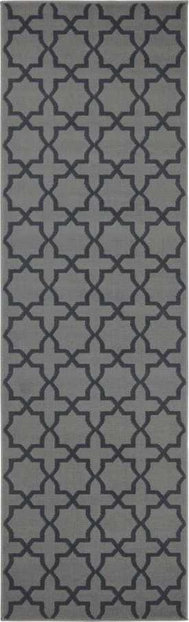 Šedý koberec běhoun 300x80 cm Glam - Hanse Home Hanse Home