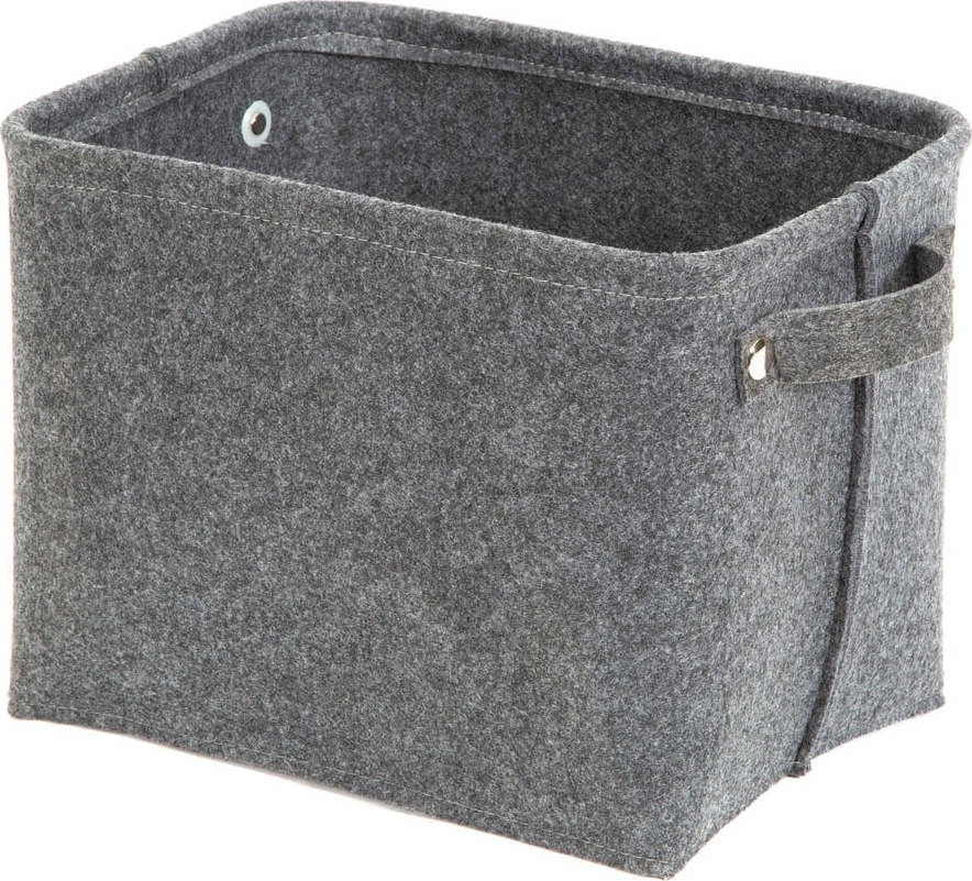 Šedý plstěný úložný košík Compactor Felt Basket