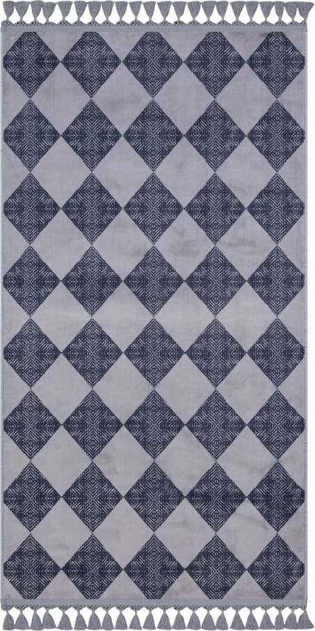 Šedý pratelný koberec běhoun 200x80 cm - Vitaus Vitaus