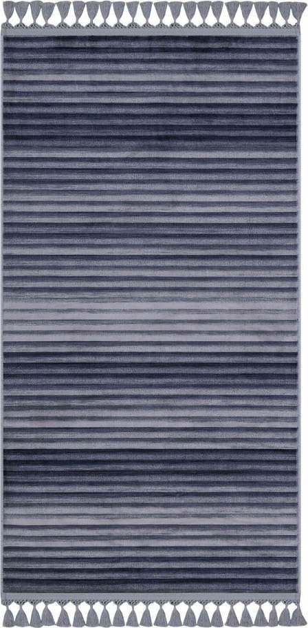 Šedý pratelný koberec běhoun 300x100 cm - Vitaus Vitaus