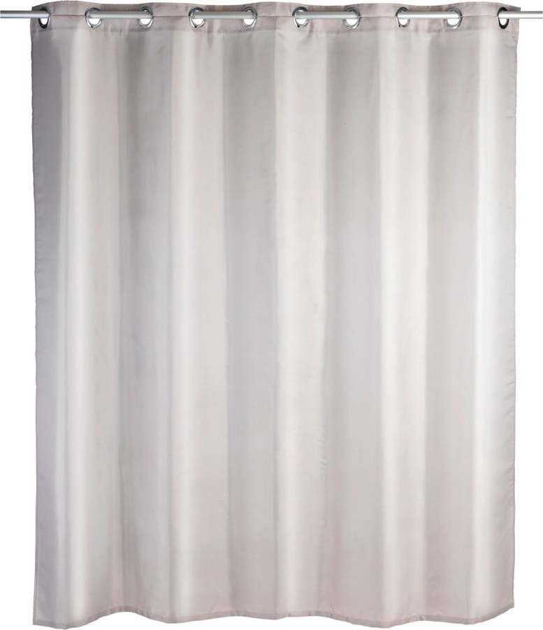 Šedý sprchový závěs s protiplísňovou povrchovou úpravou Wenko Baroque