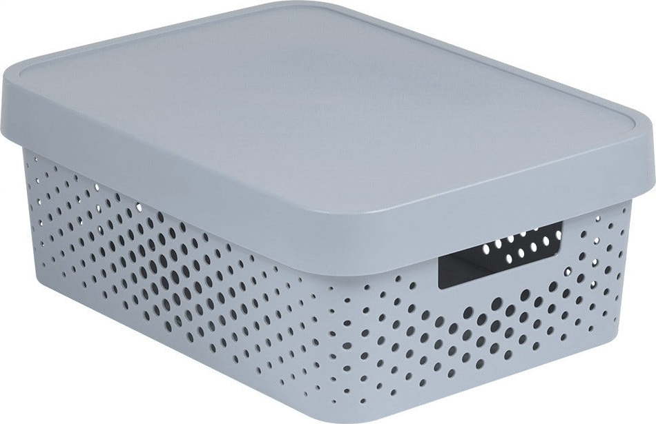 Šedý úložný box Curver Simpla Lungo Holes Curver