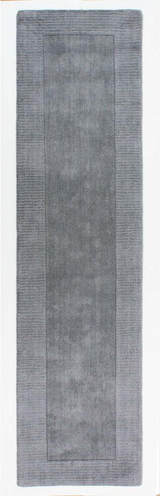 Šedý vlněný běhoun Flair Rugs Siena