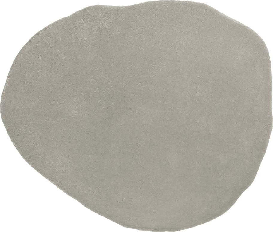 Šedý vlněný koberec 131x145 cm - Leitmotiv Leitmotiv