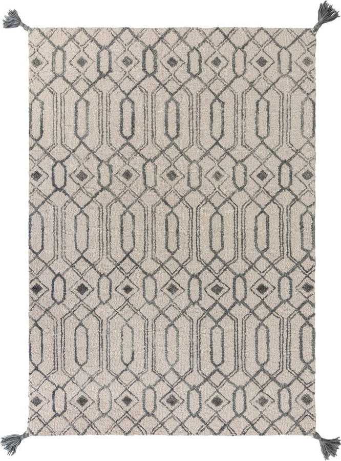Šedý vlněný koberec Flair Rugs Pietro