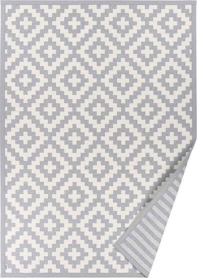 Šedý vzorovaný oboustranný koberec Narma Viki