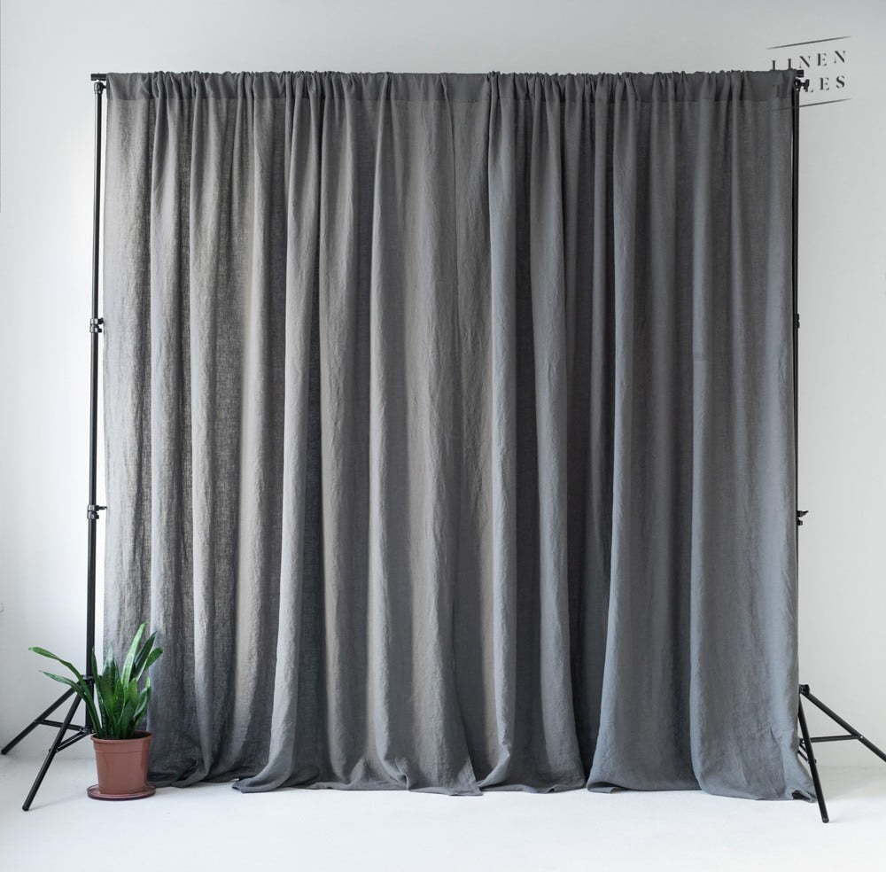 Šedý závěs 250x230 cm - Linen Tales Linen Tales